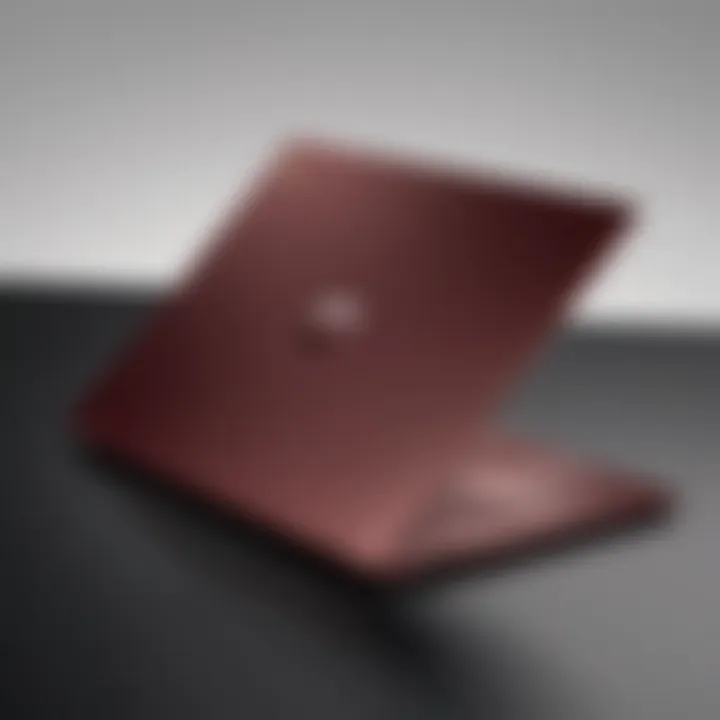 Elegant Surface Laptop in burgundy showcasing sleek design