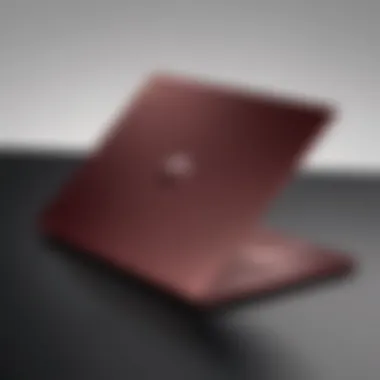 Sleek Design of Surface Laptop in Burgundy Elegant Surface Laptop in burgundy showcasing sleek design