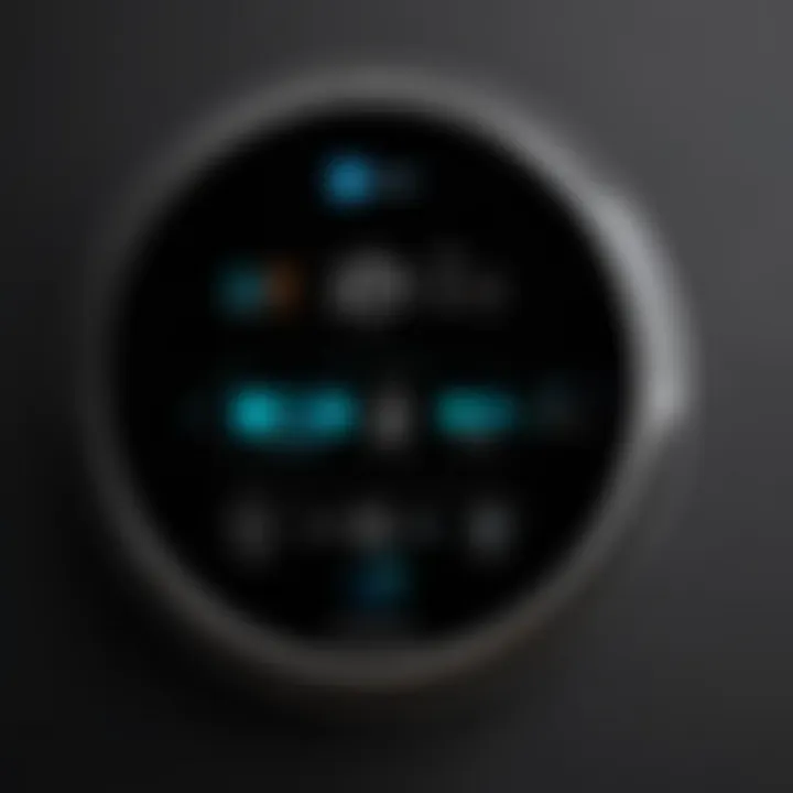 Close-up of Taotronics air purifier control panel showcasing its features