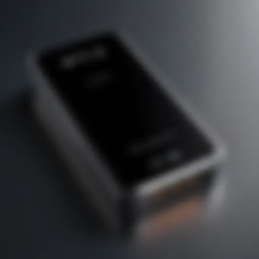 Showcasing the sleek design of a TechSmarter power bank with modern aesthetics