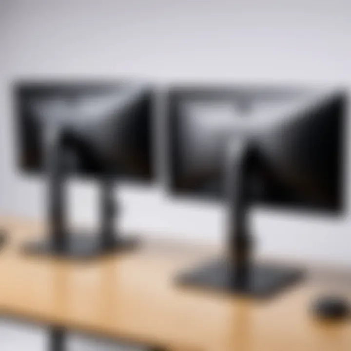 Comparison of different materials used in dual monitor mounts.