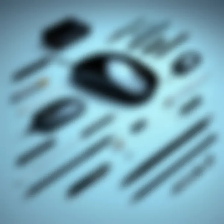 Diagram illustrating the various applications of computer mouse pens in creative work.