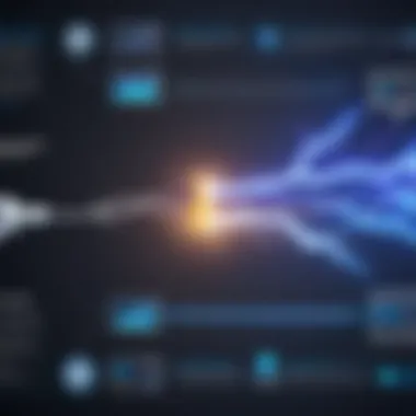 The Evolution of Lightning Technology An illustration showcasing the evolution of lightning technology over the years