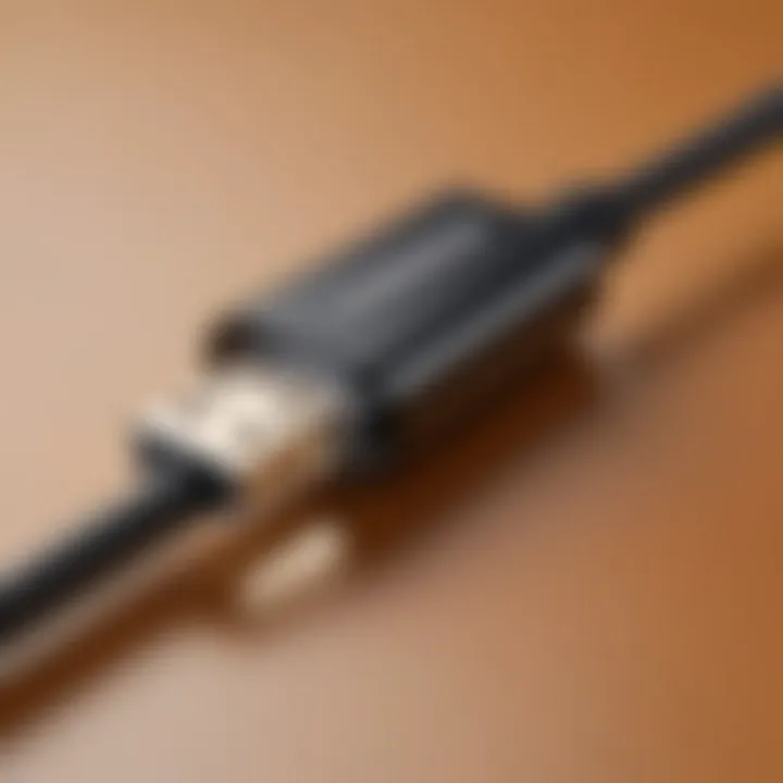 Durability testing of a micro USB cable