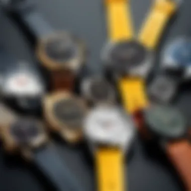 Diverse Collection of Timex Models A collection of diverse Timex models displayed elegantly
