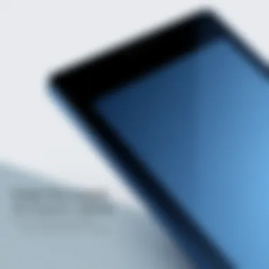 Elegant design of the Twilight Blue Amazon Tablet showcasing its sleek profile and color