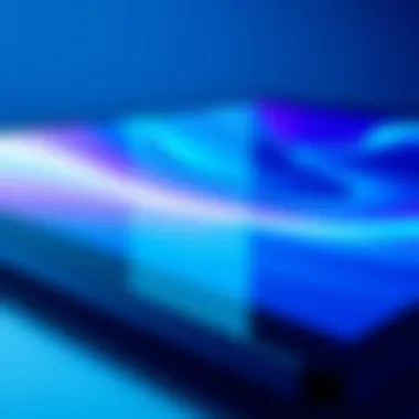 Close-up of the Twilight Blue Amazon Tablet's display highlighting its vibrant colors and clarity