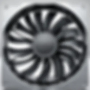 Illustration of various types of cooling fans used in server cabinets