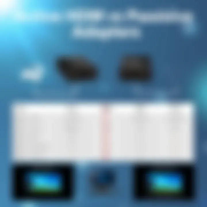 Comparison chart between active and passive HDMI adapters