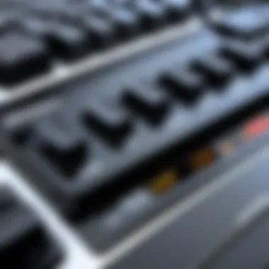 Close-up of the compatibility features of the Akai MPK Mini power cord with other devices