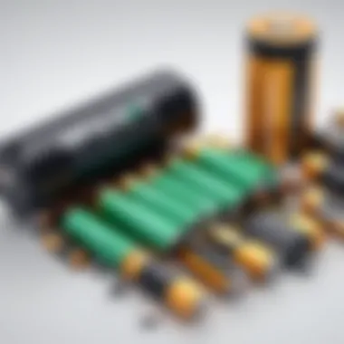 Internal Components of Amazon AAA Rechargeable Batteries Exploded view displaying the internal components of Amazon AAA rechargeable batteries