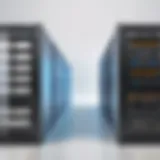 Diagram illustrating different types of attached storage systems