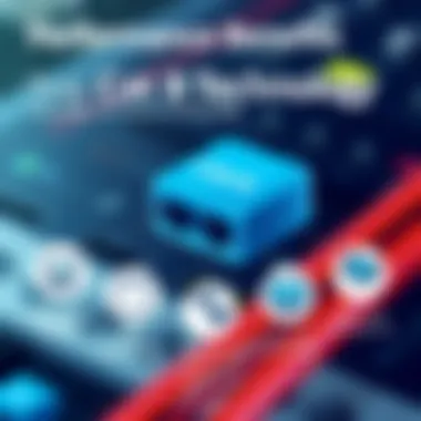 Performance Benefits of Cat 8 Technology Diagram illustrating the performance benefits of Cat 8 technology