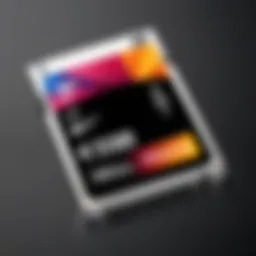 Detailed view of a 4GB CompactFlash card showcasing its design