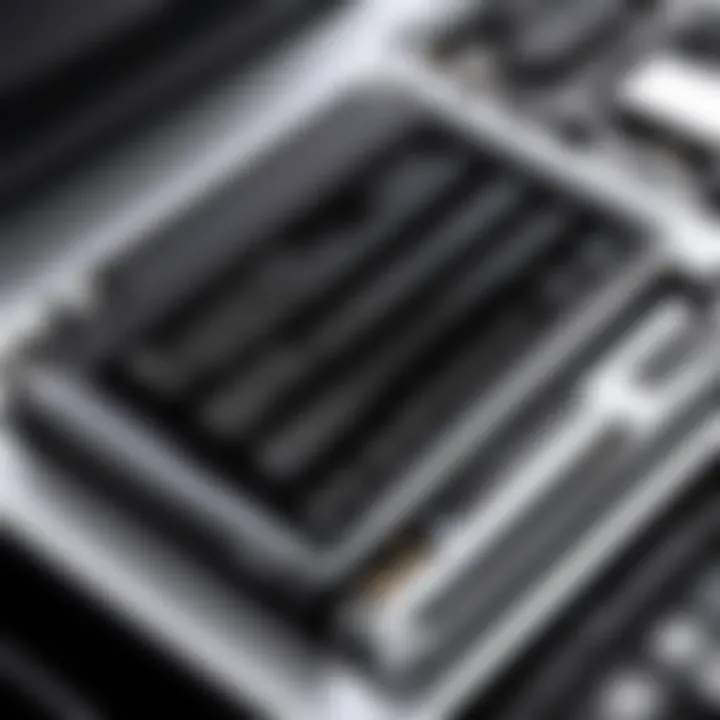 Detailed view of a MacBook Pro A1278 battery replacement