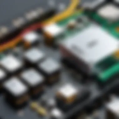 Close-up of high-quality components used in a custom NUC