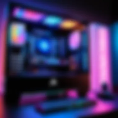 A vibrant display of customizable RGB lighting options for CyberPower PCs.