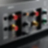 A detailed view of a digital audio out splitter showcasing its ports and connections.