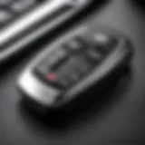 Close-up view of a 2017 Dodge Ram key fob cover showcasing its sleek design.