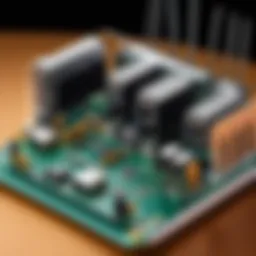 Illustration showcasing the internal components of a dual input router