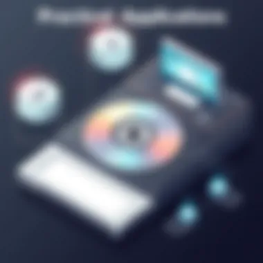 Visual representation of practical applications of DVD-ROM drives