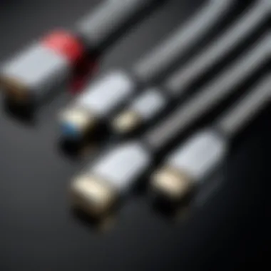 Focusrite USB-C Cable Connectors Close-up of a Focusrite USB-C cable showcasing its connectors