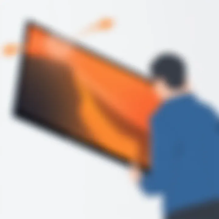 Installation of a height adjustable monitor mount