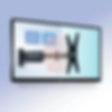 Illustration showing the functionality of a hinge TV mount