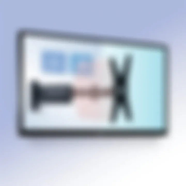 Illustration showing the functionality of a hinge TV mount