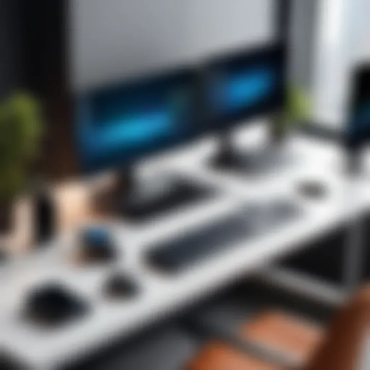 Diverse Inphic tech peripherals displayed on a modern workspace
