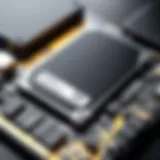 Close-up view of an internal SSD showcasing its sleek design and components