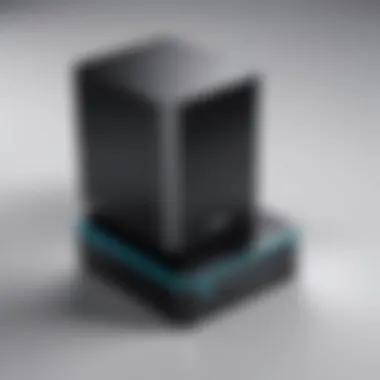 Modern Design Elements of Mini PC Boxes A sleek mini PC box showcasing modern design elements