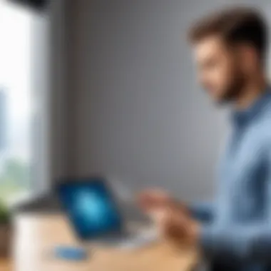 User selecting the right mobile WiFi antenna from options