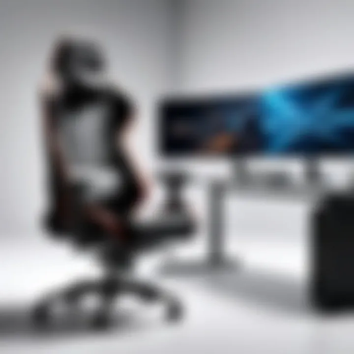 A sleek open box gaming chair showcasing its modern design and ergonomic features.