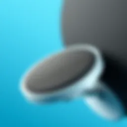 Close-up of pop socket sticky pad showcasing the texture