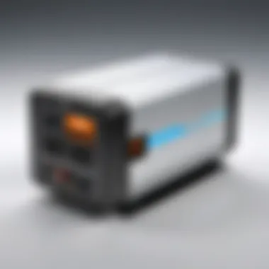 A high-tech PowerBright inverter displaying its advanced features and specifications