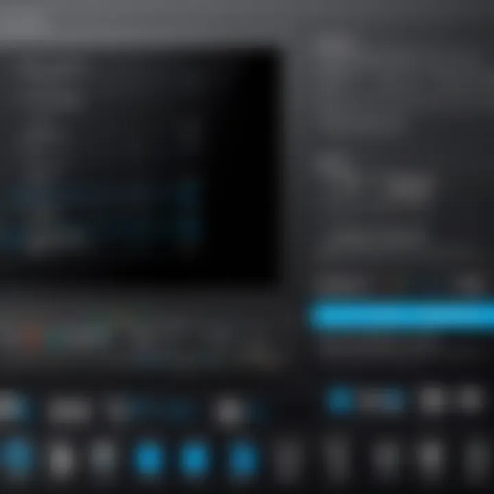 Comparison chart illustrating technical specifications of various rackmount LCD monitors