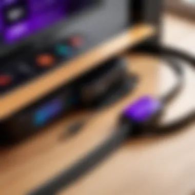Installation of Roku Composite Cables Illustration showing the installation of Roku composite cables to various devices.