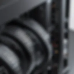 Close-up of server rack wheels showcasing durability and design