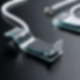 A close-up view of strong adhesive cable clips arranged neatly on a surface