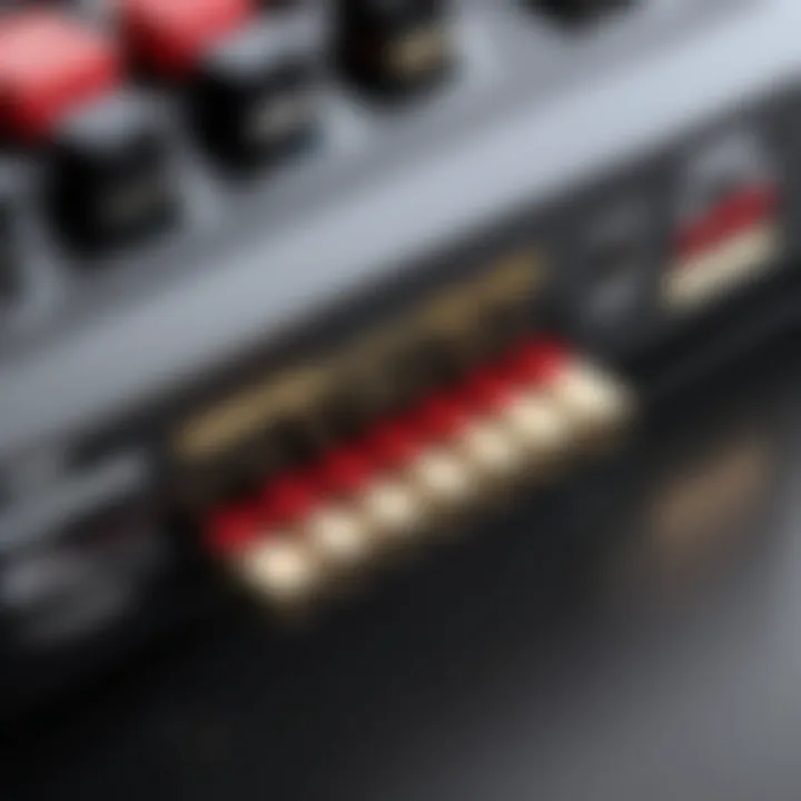 Close-up of the Akai MPK Mini cord showcasing its connector and build quality.