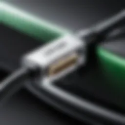 Close-up view of an Xbox One breakaway cable connector