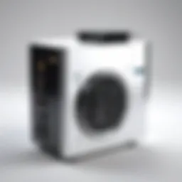 Diagram illustrating the cooling mechanism of a 15000 BTU portable air conditioner
