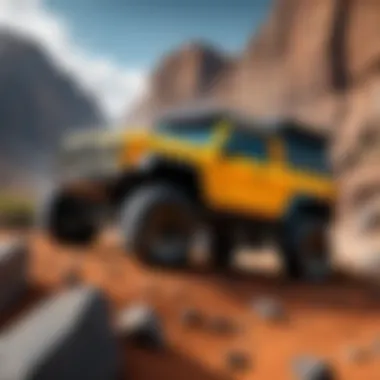 NQD Rock Crawler showcasing its features on uneven ground