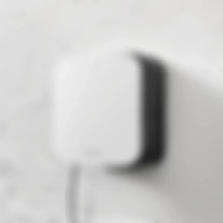 Detailed view of the Sonos Port Mount installation on a wall