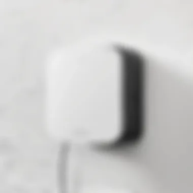 Installation of the Sonos Port Mount Detailed view of the Sonos Port Mount installation on a wall
