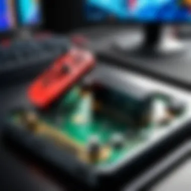 Gaming Setup with the $20 Switch Card A gamer utilizing the $20 Switch Card in a gaming setup