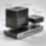 Diagram showing the architecture of a thin client