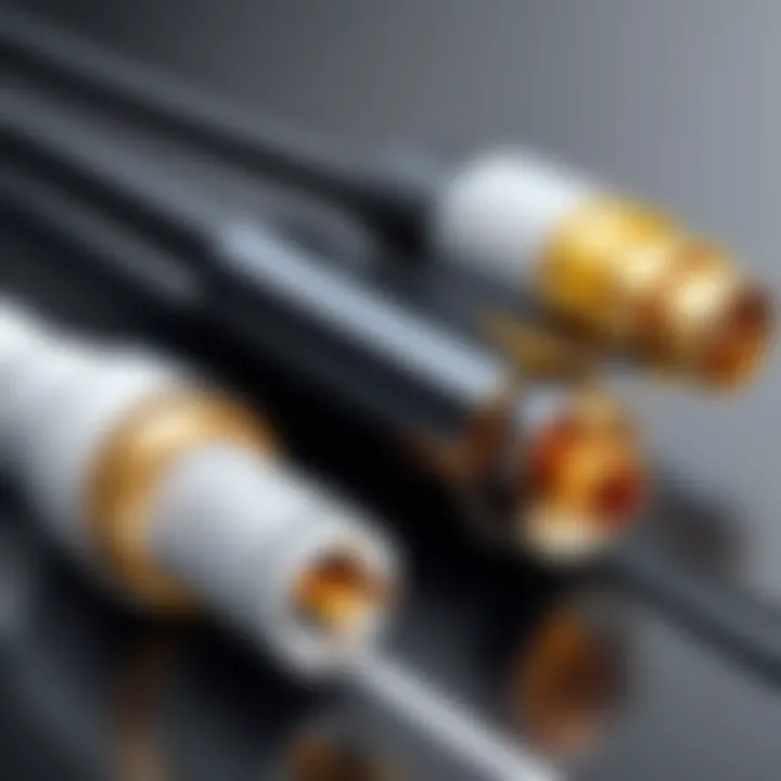 Comparison of thick and thin coaxial cables