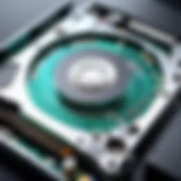 Detailed view of a 4TB hard drive showcasing its intricate components